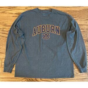 Men's Auburn Tigers Elite Fan Long Sleeve T-Shirt Extra Large 100% Cotton Gray